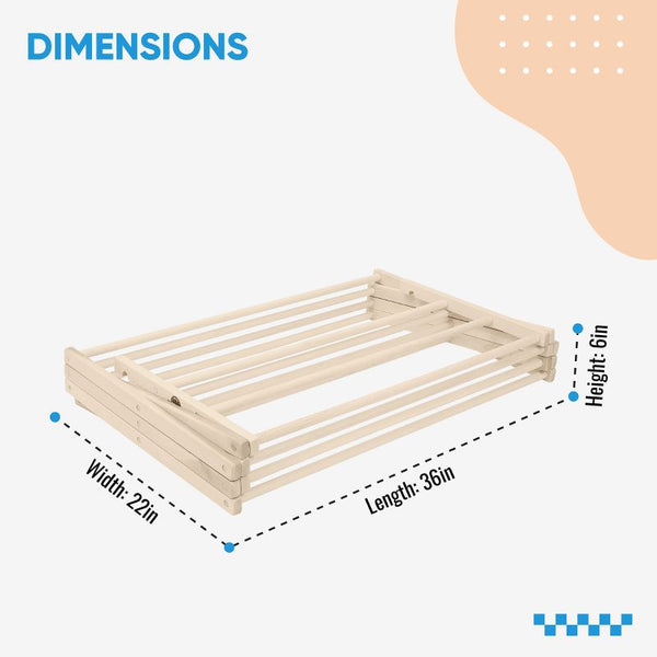 Pennsylvania Woodworks Large Flat Top Clothes Drying Rack: Solid Maple Hard Wood Laundry Rack for Sweaters, Blouses, Lingerie & More, Durable Folding Drying Rack, Made in USA, No Assembly Needed - Pennsylvania Woodworks