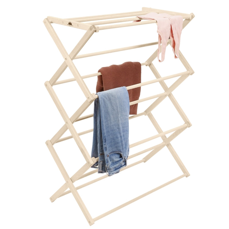 Pennsylvania Woodworks Large Flat Top Clothes Drying Rack: Solid Maple Hard Wood Laundry Rack for Sweaters, Blouses, Lingerie & More, Durable Folding Drying Rack, Made in USA, No Assembly Needed - Pennsylvania Woodworks
