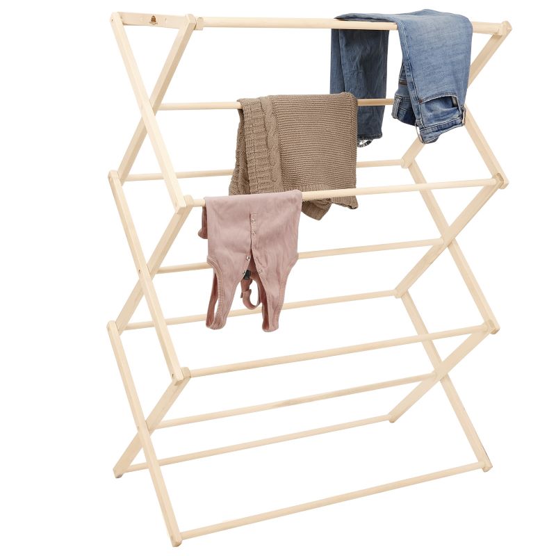 Pennsylvania Woodworks X-Large Flat Top Clothes Drying Rack: Solid Maple Hard Wood Laundry Rack for Sweaters, Blouses, Lingerie & More, Durable Folding Drying Rack, Made in USA, No Assembly Needed - Pennsylvania Woodworks