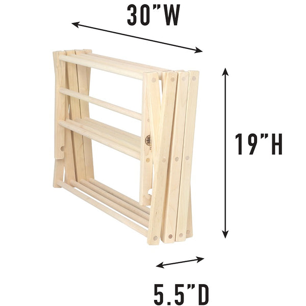 Pennsylvania Woodworks Clothes Drying Rack: Solid Maple Hard Wood Laundry Rack for Sweaters, Blouses, Lingerie & More, Durable Folding Drying Rack, Made in USA, No Assembly Needed - Pennsylvania Woodworks