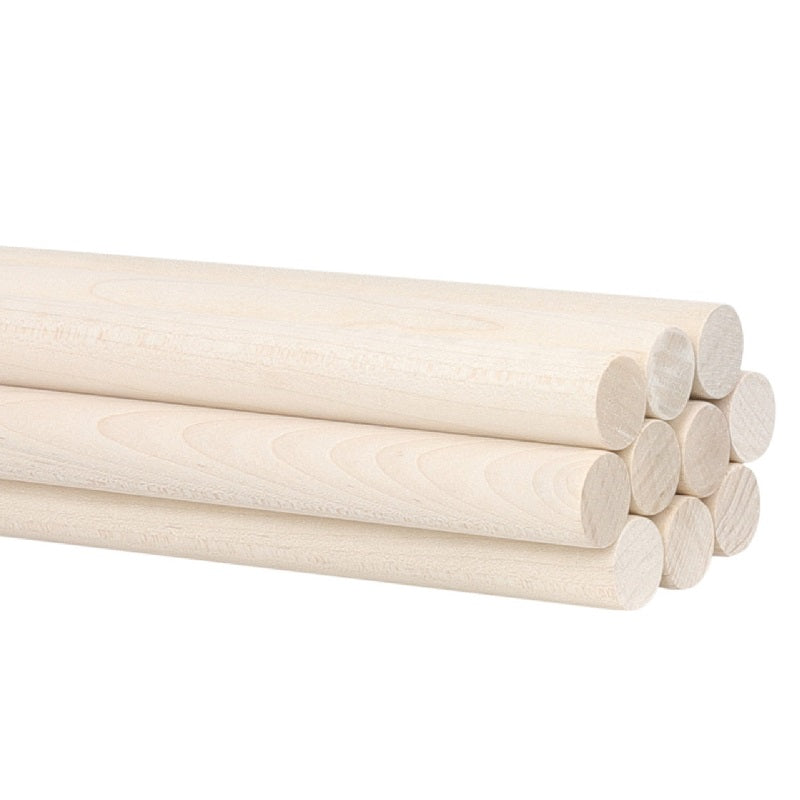 5-50mm Round Wooden Rods Sticks Premium Durable Wooden Dowel