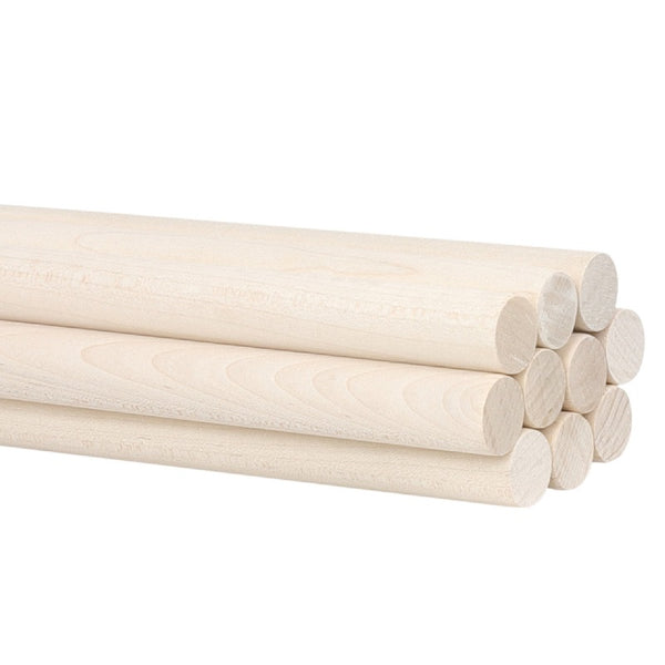 Maple Wooden Dowel Rods | 3/4 x 12 Inch Wood Dowels, 10 Pack | Solid Hardwood Sticks for Crafting, Macrame, DIY & More | Sanded Smooth, Kiln Dried, White, Unfinished by Pennsylvania Woodworks - Pennsylvania Woodworks