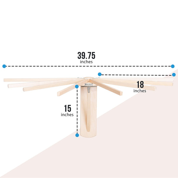 Wall Mounted Clothes Drying Rack - Heavy Duty (Made in USA) - Small - Pennsylvania Woodworks
