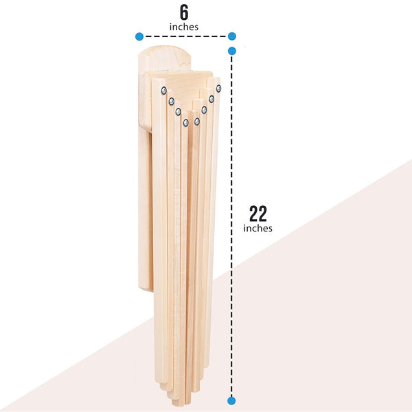 Wall Mounted Clothes Drying Rack - Heavy Duty (Made in USA) - Small - Pennsylvania Woodworks