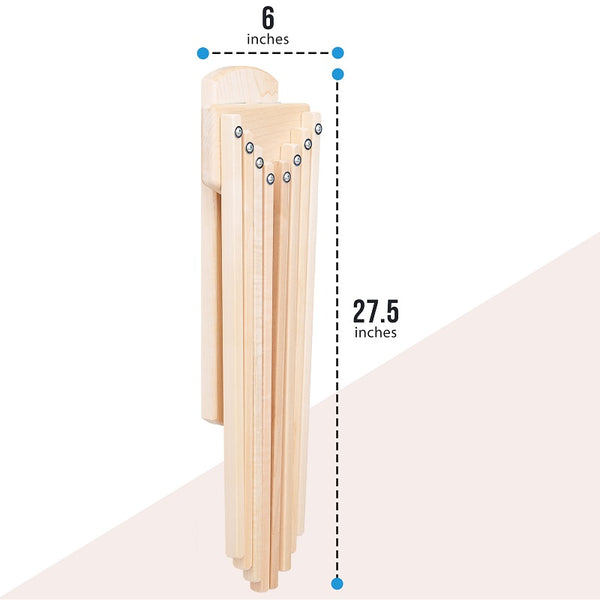 Wall Mounted Clothes Drying Rack - Heavy Duty (Made in USA) - Large - Pennsylvania Woodworks