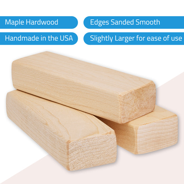 Pennsylvania Woodworks Maple Tumble Tower Game - Heavy Duty Timber Tower Wooden Block Set - Stackable Hardwood Blocks - Tabletop & Outdoor Family Games - Pennsylvania Woodworks