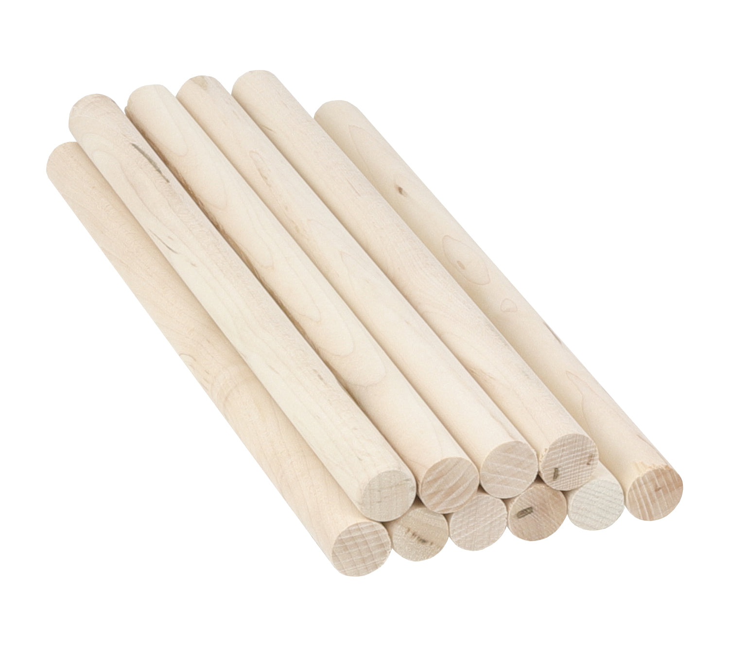 Pennsylvania Woodworks Maple Wooden Dowel Rods - Solid Hardwood Sticks for Crafting, Macrame, DIY & More - White, Unfinished Wood Dowels - Sanded