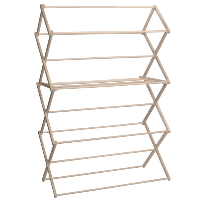 Large Clothes Drying Rack  Amish 52 inch tall indoor folding rack