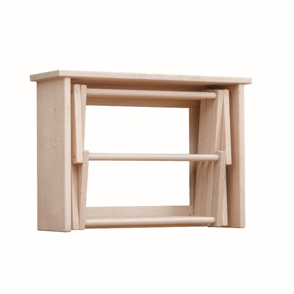 Large Wall Clothes Drying Rack ~ Heavy Duty Solid Maple Hardwood, Folding, Collapses to 25" x 20" x 8", Hand Built in USA, Unfinished, by Pennsylvania Woodworks - Pennsylvania Woodworks