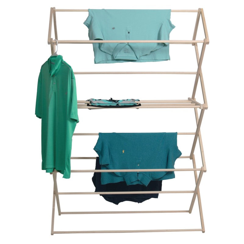Pennsylvania Woodworks Clothes Drying Rack: Solid Maple Hardwood Laundry  Rack for Bedding, Blankets, Towels & More, Heavy Duty, Folding Drying Rack