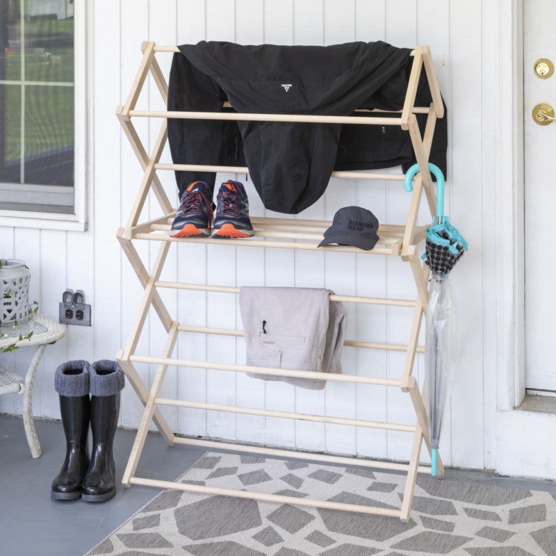 Pennsylvania Woodworks Clothes Drying Rack (Made in The Usa) Heavy Duty 100% Hardwood (Large)