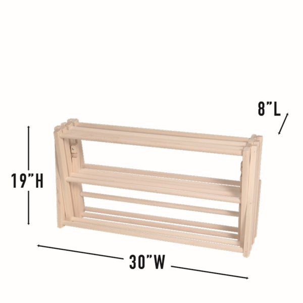 Pennsylvania Woodworks Medium Wooden Clothes Drying Rack (Made in the USA) Heavy Duty 100% Hardwood - Pennsylvania Woodworks
