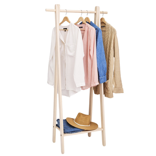 Pennsylvania Woodworks Maple Garment Rack, Medium, Clothing Space, Efficient, Heavy Duty, Easy Assembly, Made in USA - Pennsylvania Woodworks