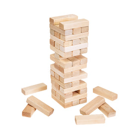Pennsylvania Woodworks Maple Tumble Tower Game - Heavy Duty Timber Tower Wooden Block Set - Stackable Hardwood Blocks - Tabletop & Outdoor Family Games - Pennsylvania Woodworks
