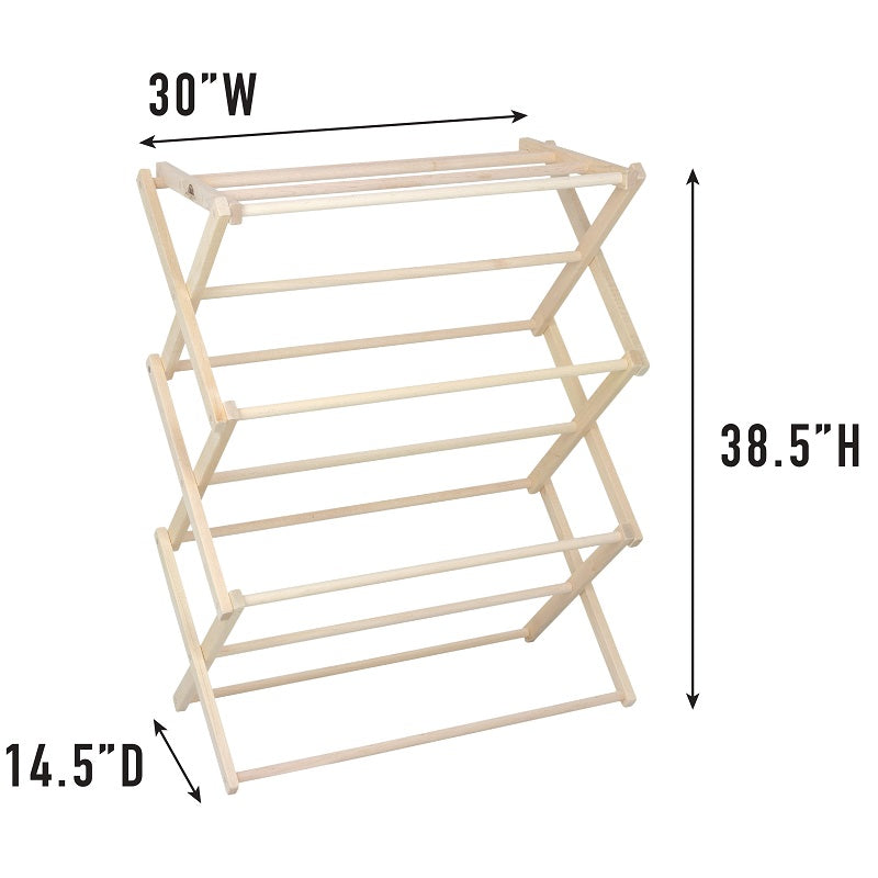 Pennsylvania Woodworks Clothes Drying Rack: Solid Maple Hard Wood Laundry Rack for Sweaters, Blouses, Lingerie & More, Durable Folding Drying Rack, Made in USA, No Assembly Needed - Pennsylvania Woodworks